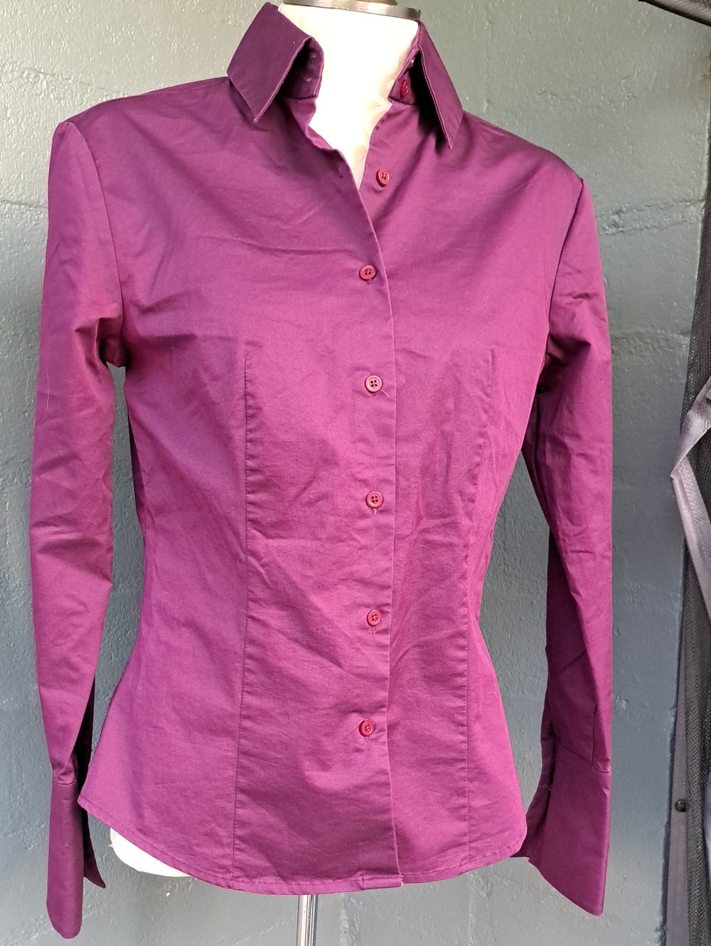 Express Women's Button-Down Shirt in Plum